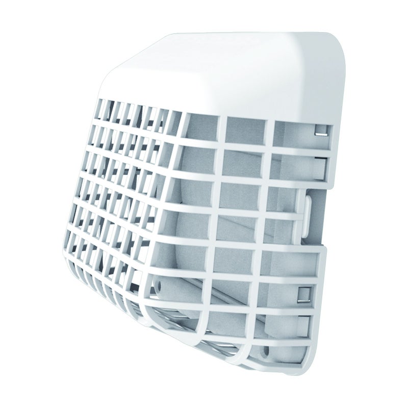 Deflecto Easy Clean Louvered Dryer Hood with Bird Guard, 4â€ Hood, White - Image 1